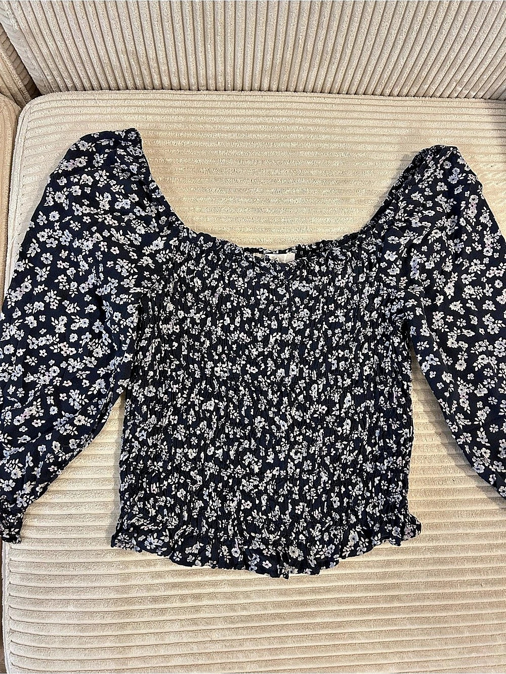 J.Crew Floral Smocked Blouse